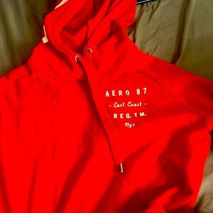 cropped Red Aeropostle hoodie